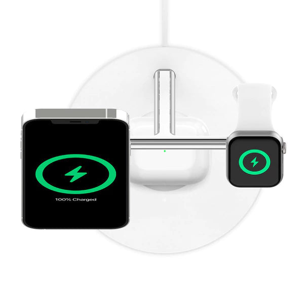 Base de carga inalámbrica 3 en 1 Belkin BOOSTCHARGE PRO con MagSafe